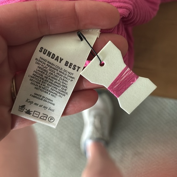 Sunday Best Jodie Ribbed Tank Dress – Soft Fuchsia – Size L – NWT - Picture 12 of 13